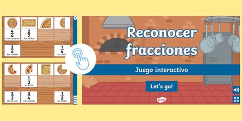 Juego interactivo de fracciones para niños (teacher made)