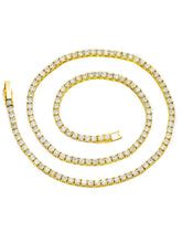 Sparkling Crystal Tennis Necklace - Gold – Peora
