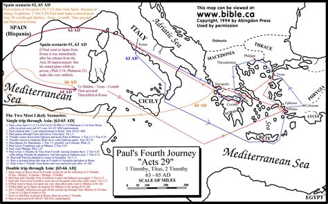 Map Of Paul's Fourth Missionary Journey