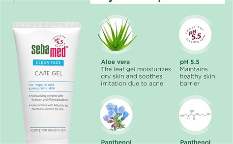 Sebamed Clear Face Care Gel 50 ml|pH 5.5 |Acne/ pimple prone skin ...