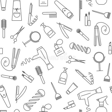 Beauty and Care Seamless Pattern. Stock Vector - Illustration of ...