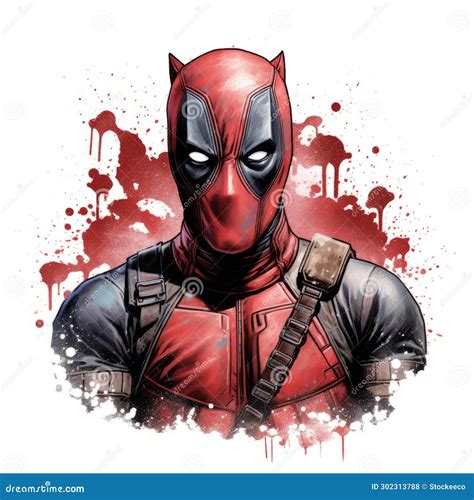 Digital Deadpool Appaloosa Fan Art with Detailed Character Design Stock ...