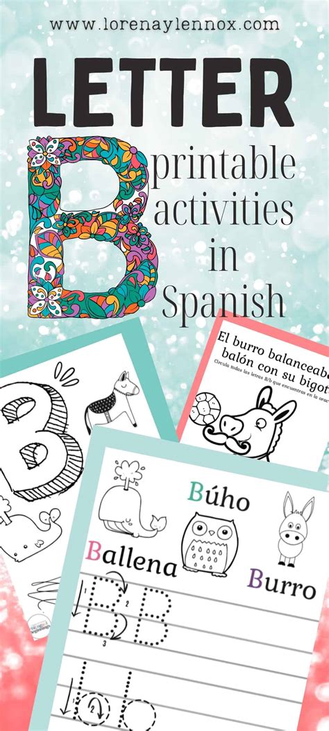 Practice the Letter B in Spanish With These Free Worksheets - Bilingual Beginnings