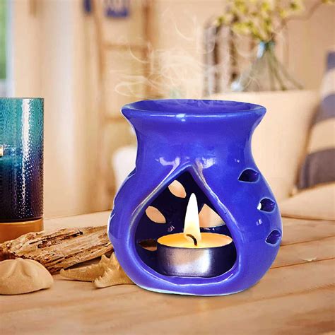 LandSlide Ceramic Aroma Oil Diffuser Burner | Candle Holder with 1 Tea ...