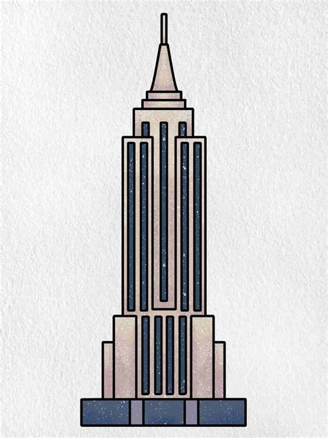 How To Draw The Empire State Building Step By Step For Kids' at Oliver ...