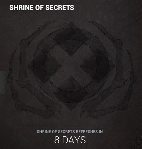 Shrine of Secrets - Updated to '8 days' from now. Release Date of ...