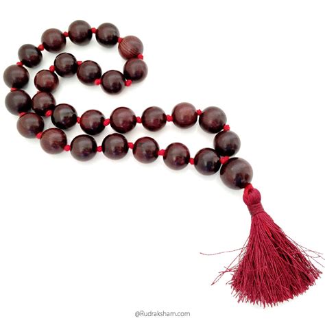 Red Chandan Kantha Japa Mala 18.00 mm – Rudraksham