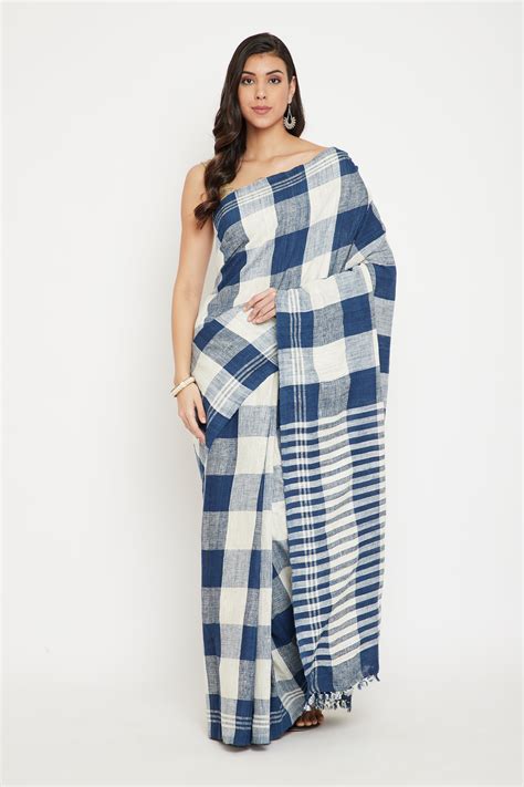 Indigo Eri silk saree – Arras