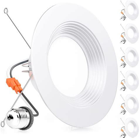 Ensenior 6 Pack LED Can Lights Retrofit Recessed Lighting, 5/6 Inch ...