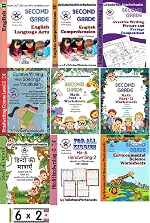 Buy Set Of Class 2 Worksheets 9 books-CBSE/ICSE-With Answer Key ...