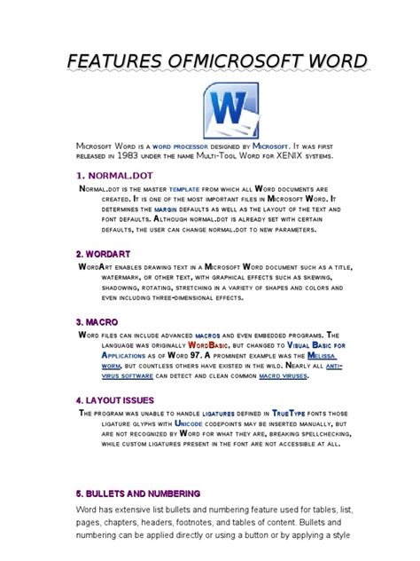 Writing Features in Word Program 的图像结果