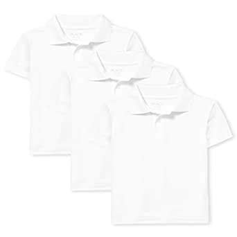 Buy The Children's Place Boys Uniform Performance Polo 3-Pack, White, M ...