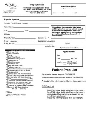 Hospital Scan Forms - Fill and Sign Printable Template Online