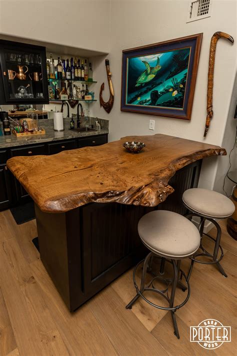 Live Edge Wood Slab Bars Bar Tops & Bar Tables KC Custom Hardwoods
