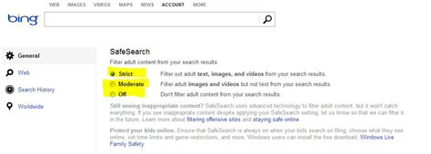 Bing Search Settings 的图像结果