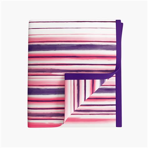 Buy PORTICO Topaz White Striped Cotton Double Blanket - 210x240cm from ...