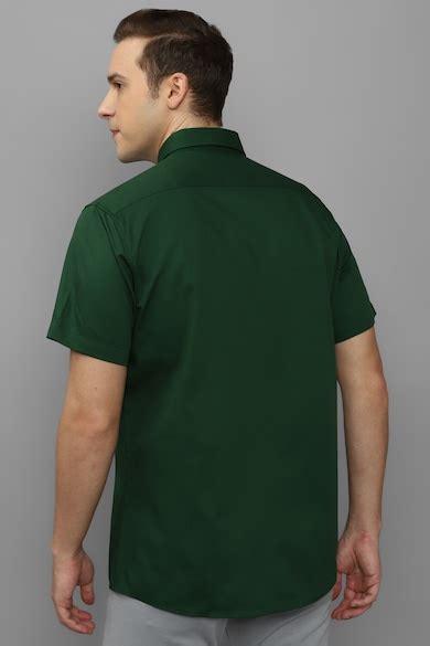 Buy Men Green Slim Fit Solid Half Sleeves Casual Shirt Online - 891512 ...