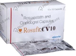 Rosufit Cv 10mg Strip Of 15 Capsules: Uses, Side Effects, Price ...
