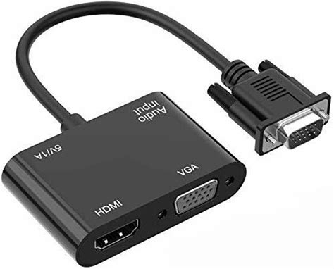 Etzin VGA to HDMI VGA Adapter, 1080P VGA Splitter (1 in 2 Out) for ...