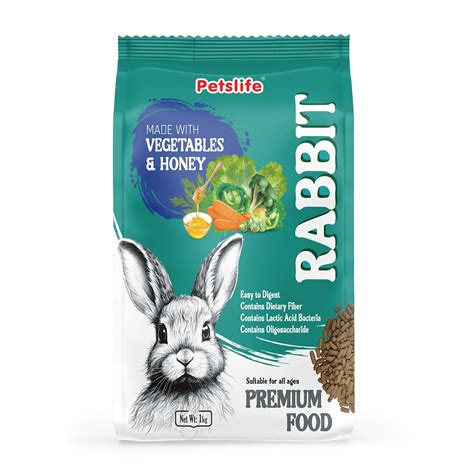Buy Petslife Premium Rabbit Food, 1kg | High Fiber-Boosts Digestion ...