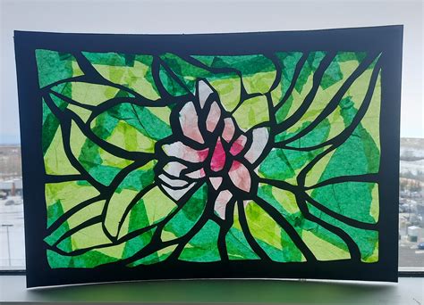 a faithful attempt: Tissue Paper Stained Glass Art Project