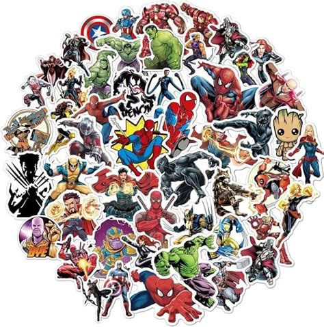 EXO DECOR Vinyl Superhero Avengers Self Adhesive Stickers for Plastic ...