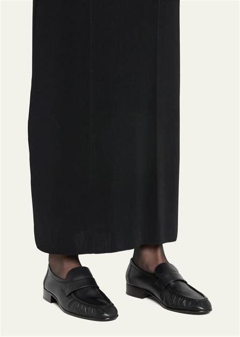 THE ROW Soft Leather Loafers - Bergdorf Goodman