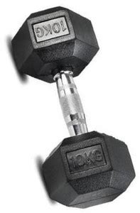 Modkart Hexa Dumbbell single (10kg X 1) Hexagon Dumbbell for Home Gym ...