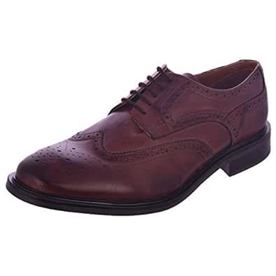 Buy Venturini Men Brown Textured Leather Formal Brogues Shoe - 44 at ...