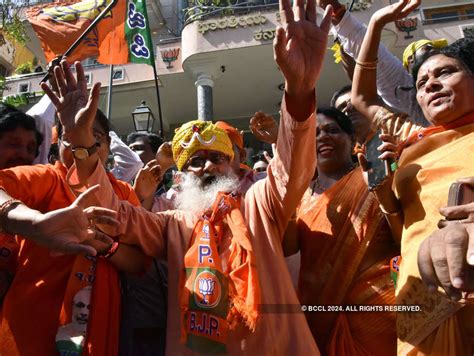 BJP workers celebrate party's victory in Karnataka byelection ...