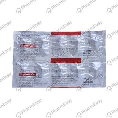 Buy Clopitorva 40mg Strip Of 10 Capsules Online at Flat 15% OFF | PharmEasy