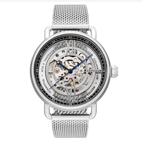 Earnshaw Investigator Floating Skeleton Automatic Blue Steel – The ...