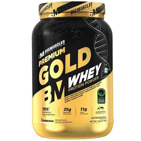 Buy Bigmuscles Nutrition Premium Gold Whey [1Kilogram, Double Rich ...