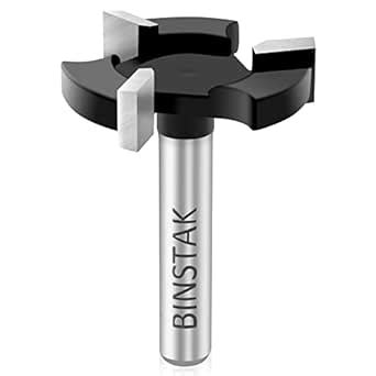 BINSTAK CNC Spoilboard Surfacing Router Bit, 1/4" Shank, 1-1/4" Cutting ...