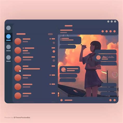 Тема Аниме закат для Telegram скины