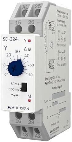 Multispan SD-224 Star Delta Timer Supply 415V AC : Amazon.in ...