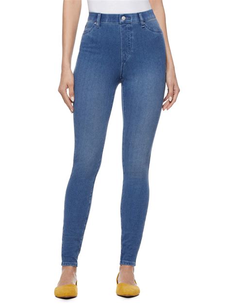 Time & Tru Women's High-Rise Skinny Jeggings, Sizes XS-XXL, Stretch ...