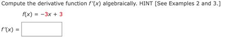 Image result for Compute the Derivative Function Algebraically