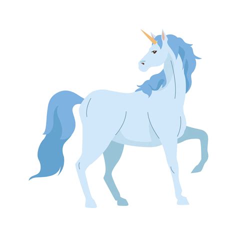 Blue Unicorn Clipart