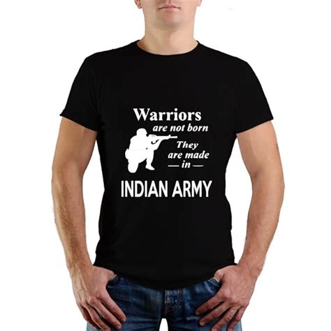Buy Warriors Indian Army T-Shirt for Men and Boys by Rachanatmak Black ...