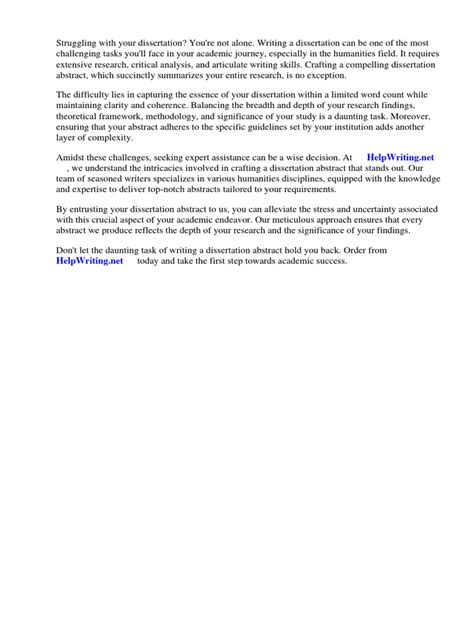 Image result for Dissertation Abstract Sample