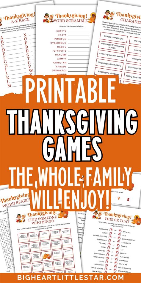 Easy and Fun Thanksgiving Games | Family Thanksgiving Games ...