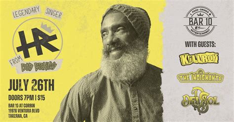 HR of Bad Brains live at Bar 10 at Corbin Bowl, Corbin Bowl, Tarzana ...