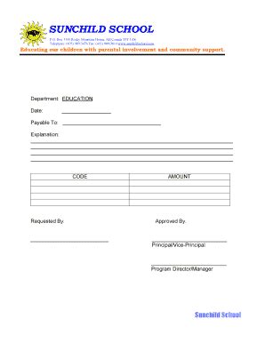 Fillable Online Cheque requisition form - Sunchild First Nation School ...
