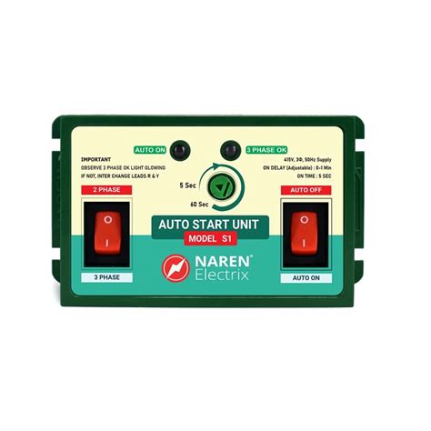 Timer Auto start unit for 3 Phase pumps | Model S1 | Naren Electrix