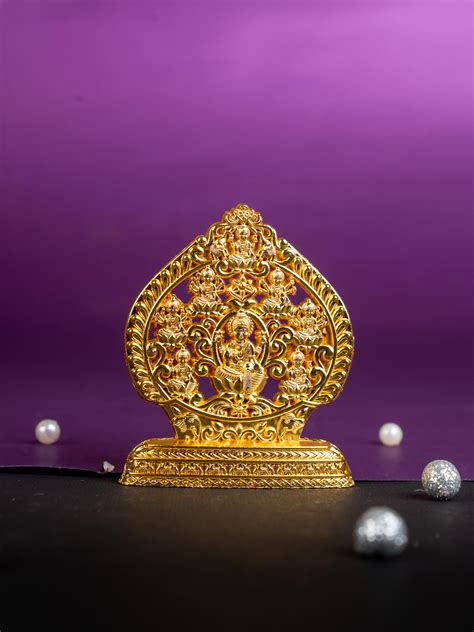 Murti - Ashtalakshmi - Gold Finish - 3 inch - WBG1794-3 – Wedtree