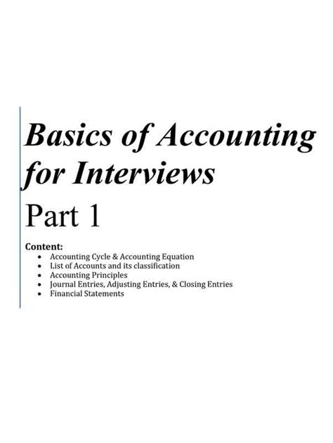 Image result for Basic Accounting Interview Question