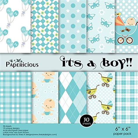Buy Papericious Scrapbook & Craft Paper Pack - It's a Boy (6"x6 ...
