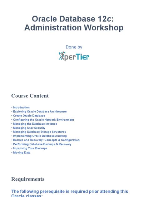 Oracle 12C Training 的图像结果