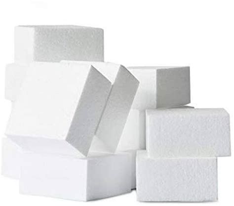 Matican Styrofoam Blocks, 12-Count Smooth Polystyrene Foam Blocks For ...